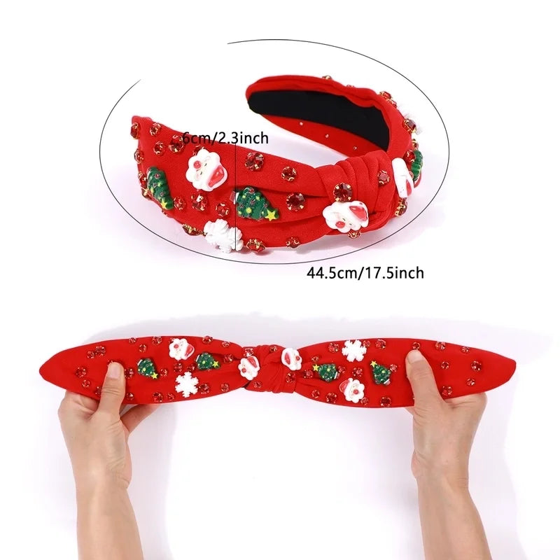 Christmas Cute Women's Christmas Tree Santa Claus Plastic Hair Band