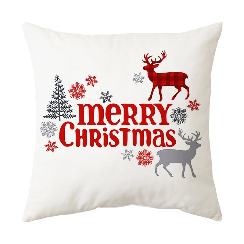 Classical Letter Short Plush Throw Pillow