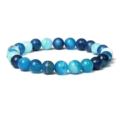Minimalist Solid Color Natural Stone Beaded Bracelets