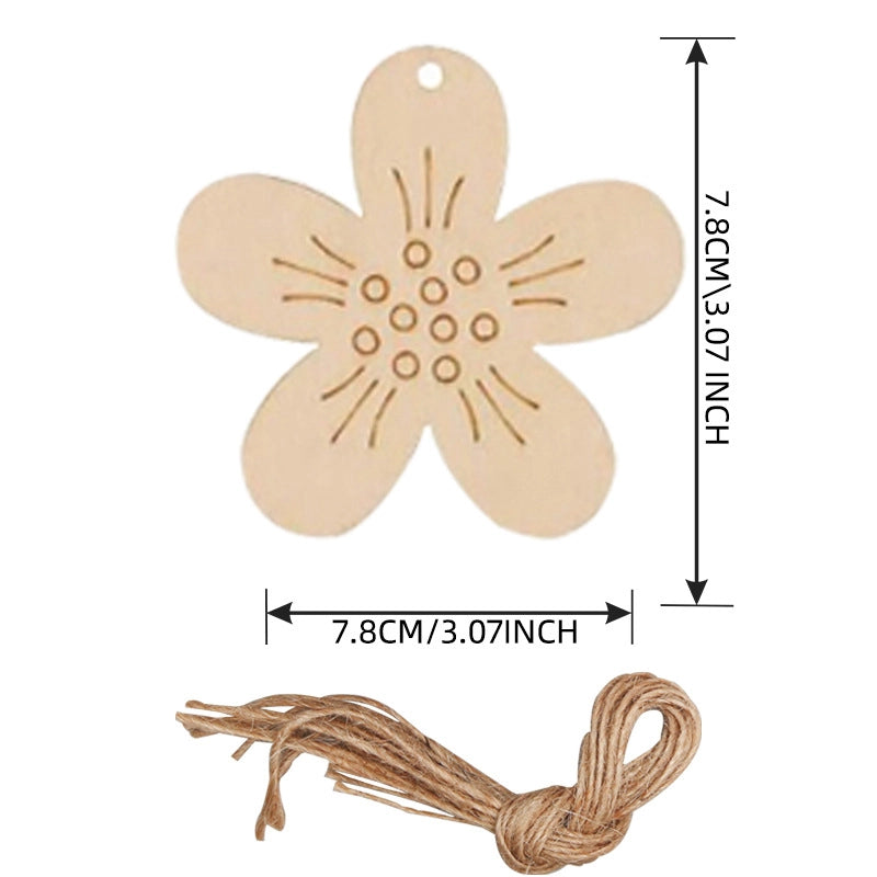 Christmas Pendant Home Decoration Supplies Wood Crafts Creative Carving Wood Christmas Tree Hanging Ornaments