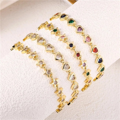 Vintage Style Minimalist Animal Letter Copper Bracelets Cuban Link Chain Curb Chain Cable Chain Box Chain