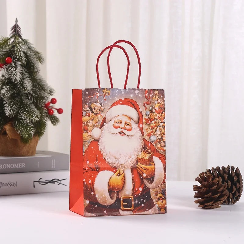 Christmas Cute Santa Claus Christmas Party Gift Wrapping Supplies Gift Bags