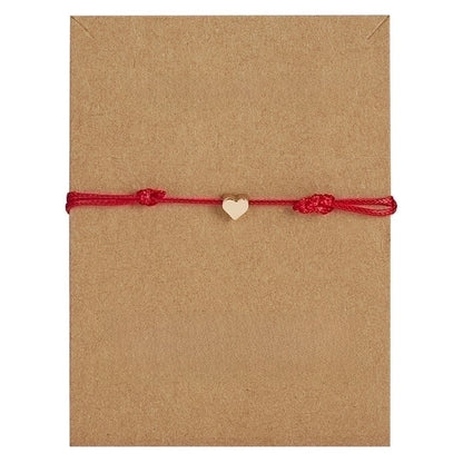 New Fashion Necklace Heart-shaped Butterfly Weaving Adjustable Copper Bracelet