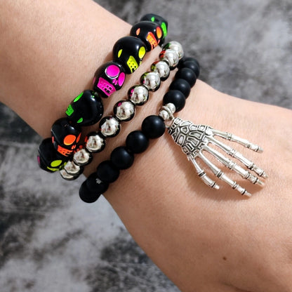 Minimalist Cool Style Spider Arylic Alloy Plating Halloween Men's Bracelets
