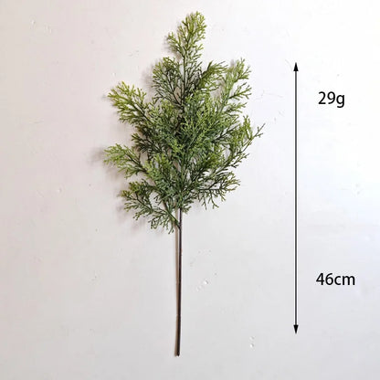 Simulation Pine Needle Red Fruit Single Christmas Green Plant Ornaments Indoor And Outdoor Flower Arrangement Decoration Artificial Pine Needle With Frost