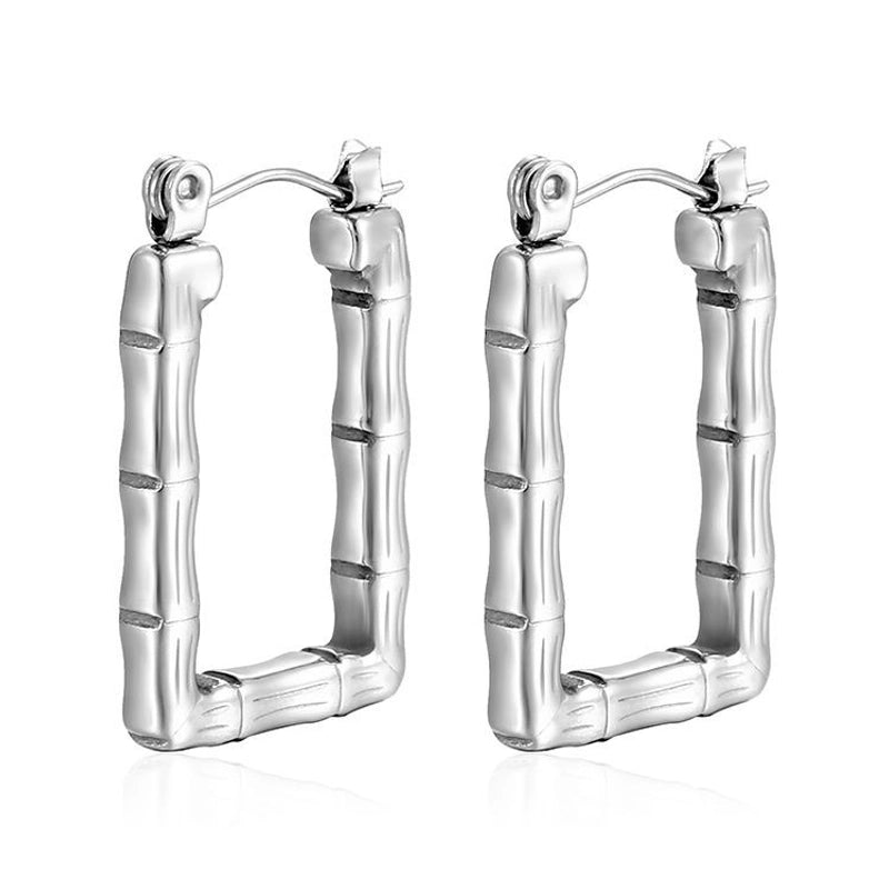 1 Pair Minimalist Classic Style Solid Color Plating 201 Stainless Steel 18K Gold Plated Earrings