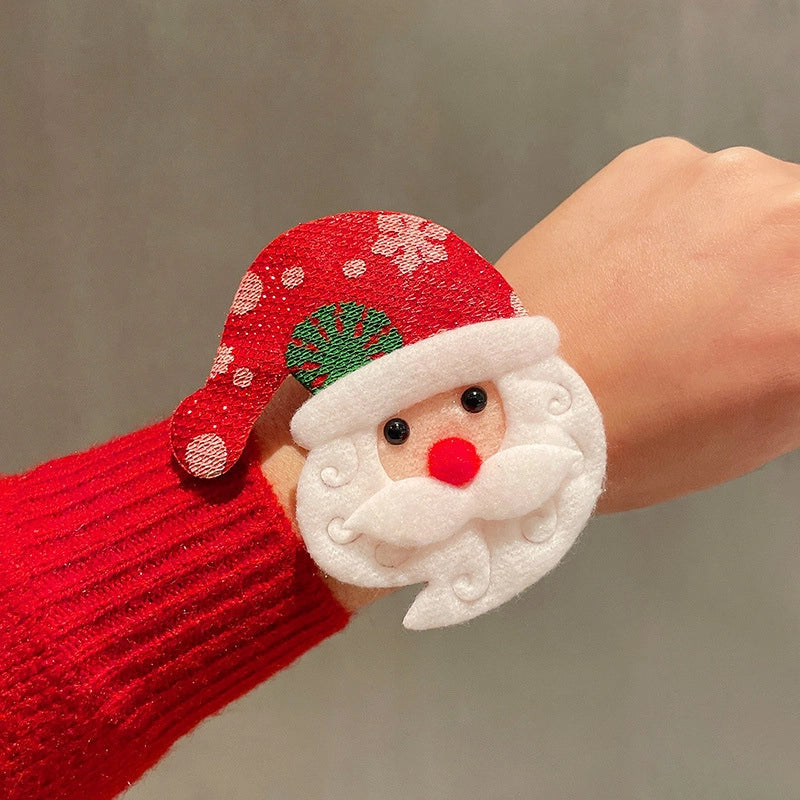Christmas Cute Santa Claus Elk Alloy Fleece Cloth Tape Holiday Family Gathering Party Party Accessories