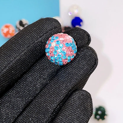 K16 Stars Diamond Ball Color Straight Hole Soft Clay Beads Mobile Phone Chain Bag Chain Diy Jewelry Accessories Beaded