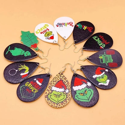 Novelty Water Droplets Pu Leather Women's Earrings 1 Pair