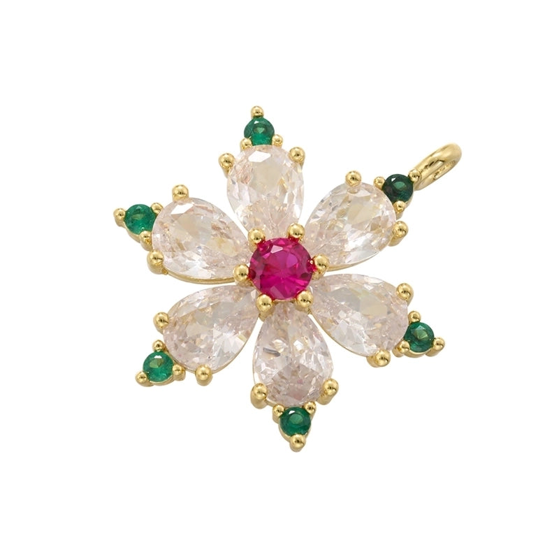 1 Piece 12*19.5mm 13*23.5mm 14*23mm Hole 1~1.9mm Copper Artificial Pearls Zircon 18K Gold Plated Christmas Tree Santa Claus Christmas Socks Pendant Jewelry Accessories