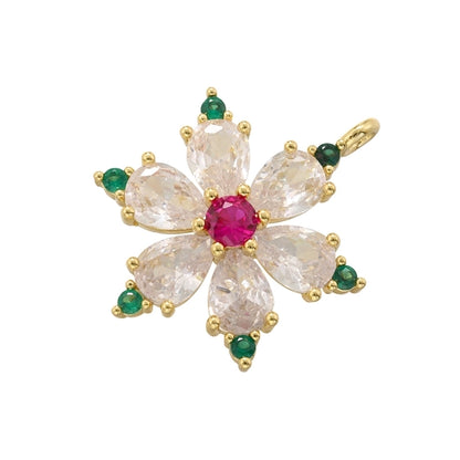 1 Piece 12*19.5mm 13*23.5mm 14*23mm Hole 1~1.9mm Copper Artificial Pearls Zircon 18K Gold Plated Christmas Tree Santa Claus Christmas Socks Pendant Jewelry Accessories