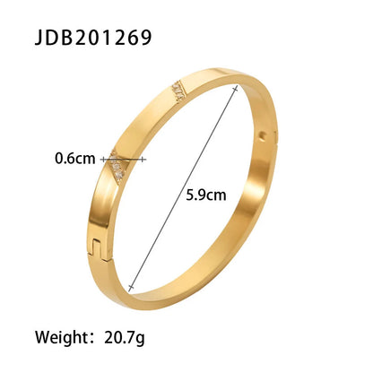 Women IG Style Geometric Stainless Steel 18K Gold Plated Bracelets