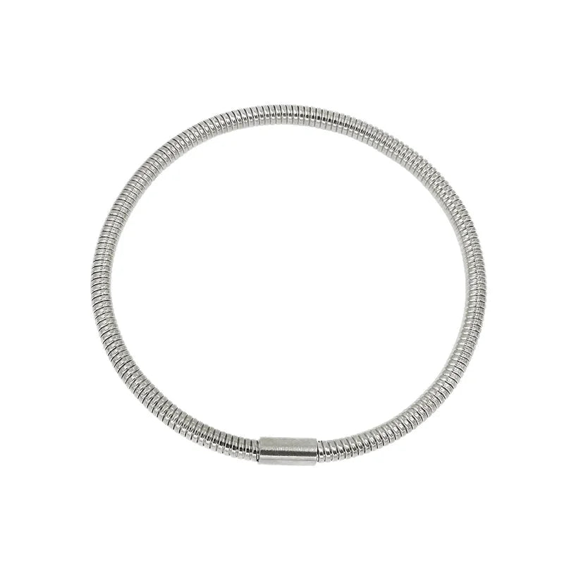 Minimalist Geometric 304 Stainless Steel 18K Gold Plated Bangle In Bulk