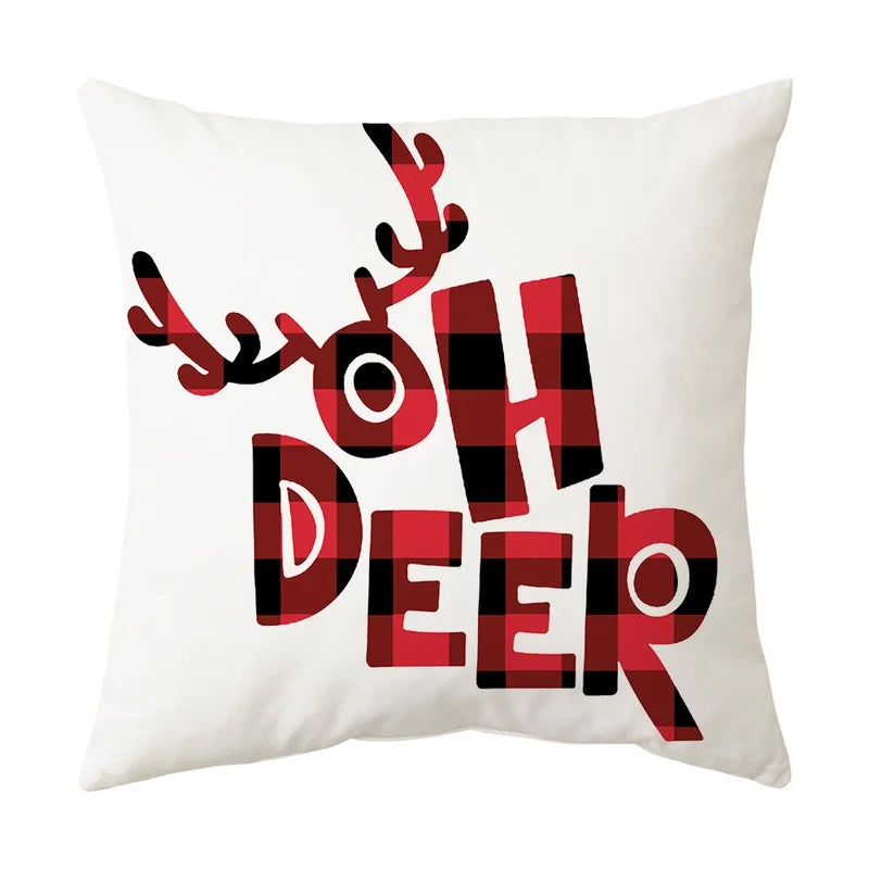 Classical Letter Short Plush Throw Pillow