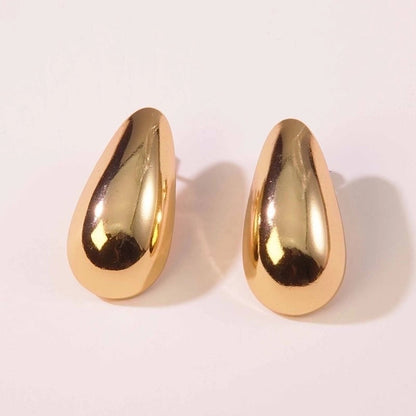 1 Pair Minimalist Water Droplets Heart Shape Butterfly 304 Stainless Steel Imitation Gold Ear Studs