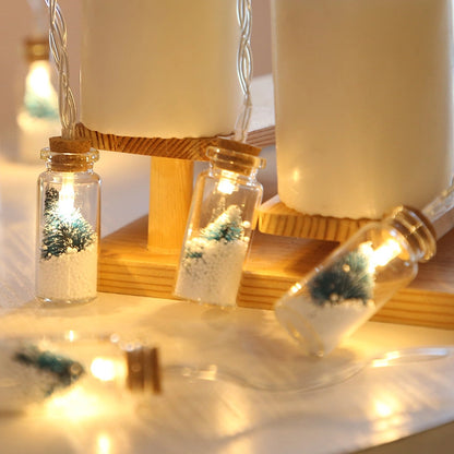 Christmas Cute Bottle Glass Christmas String Lights