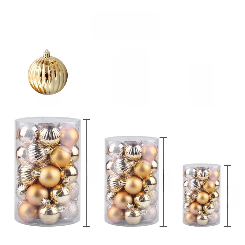34 Christmas Ball Set 4cm Christmas Decoration Christmas Tree Decoration Balls Irregular Balls