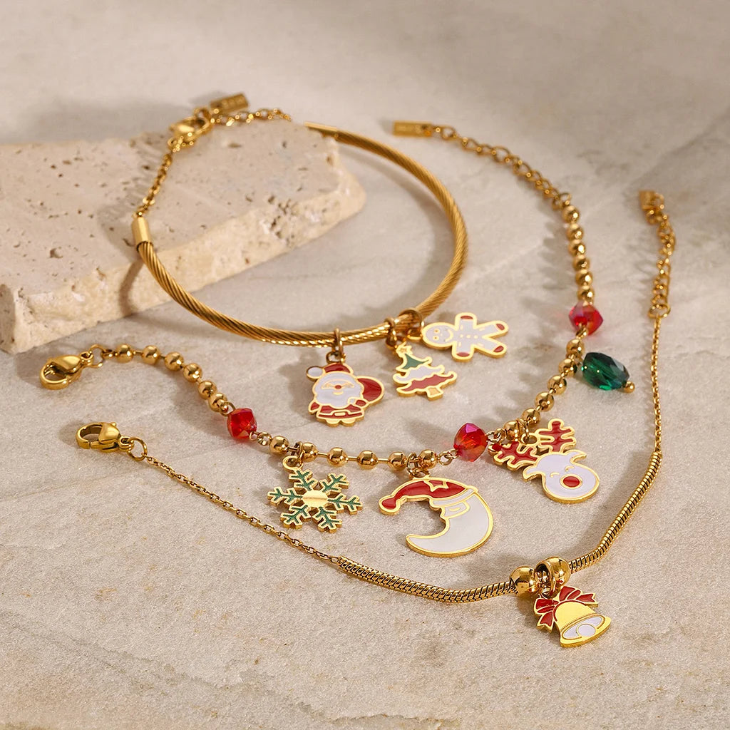 Christmas New Year Stainless Steel Bracelet Party Bangle Titanium Steel Bracelet