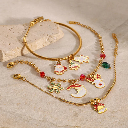 Christmas New Year Stainless Steel Bracelet Party Bangle Titanium Steel Bracelet