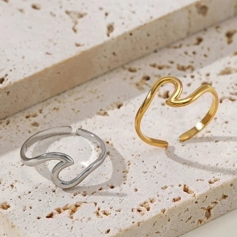 Minimalist Geometric 304 Stainless Steel Plating Stainless Steel Rings