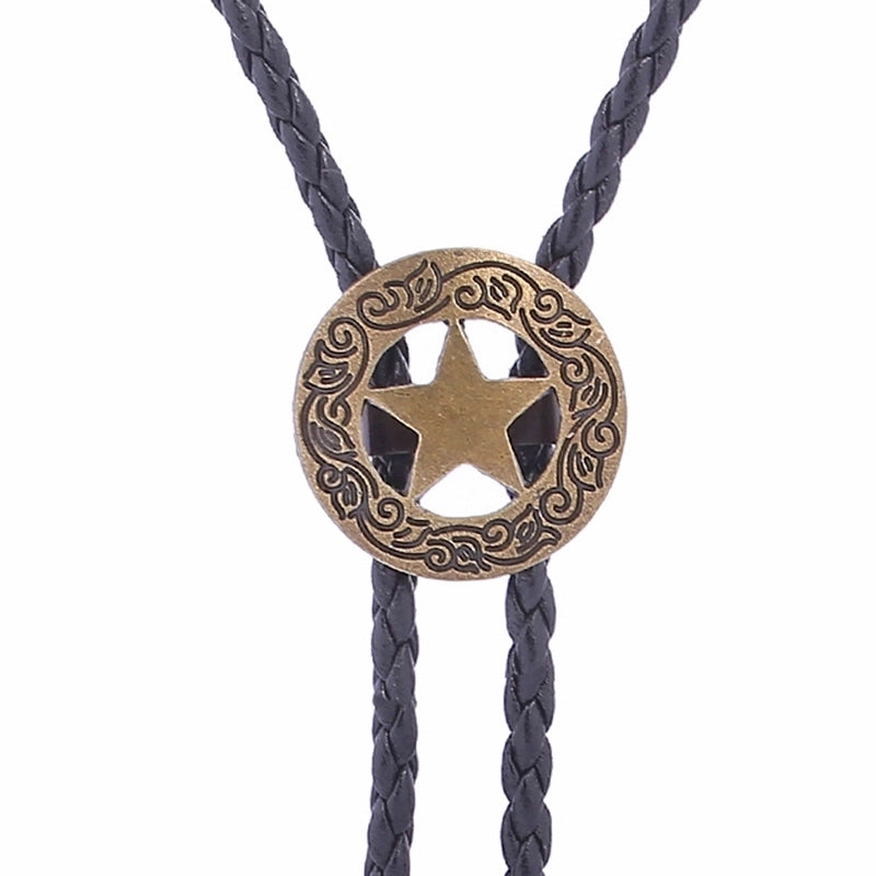 Punk Classic Style Star Cattle Skull Alloy Leather Rope Halloween Unisex Bolo Ties