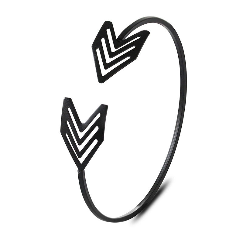 Alloy Gold Plated Silver Plated Fashion Plating Inlay Heart Shape Feather Bow Knot Bangle