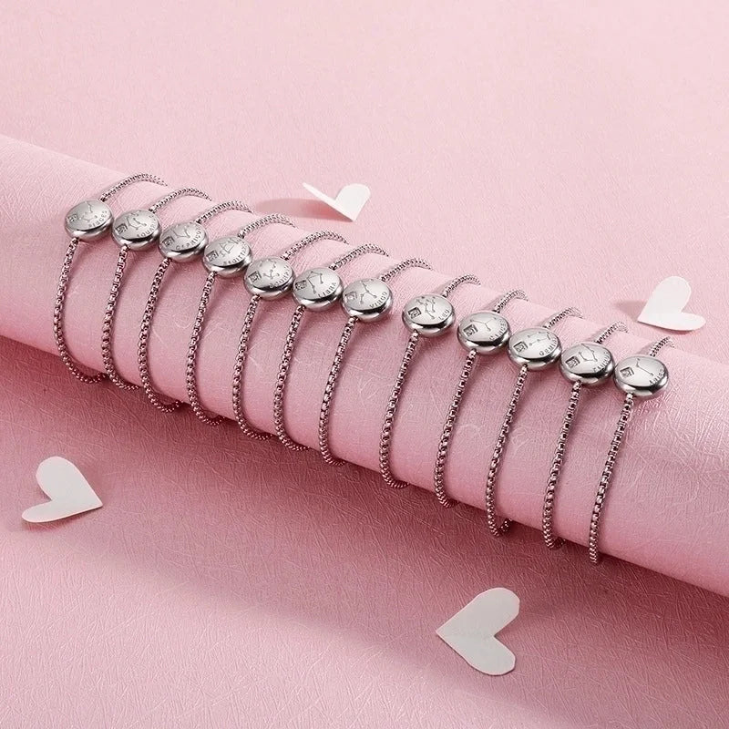 Constellation Titanium Steel 18K Gold Plated Bracelets In Bulk