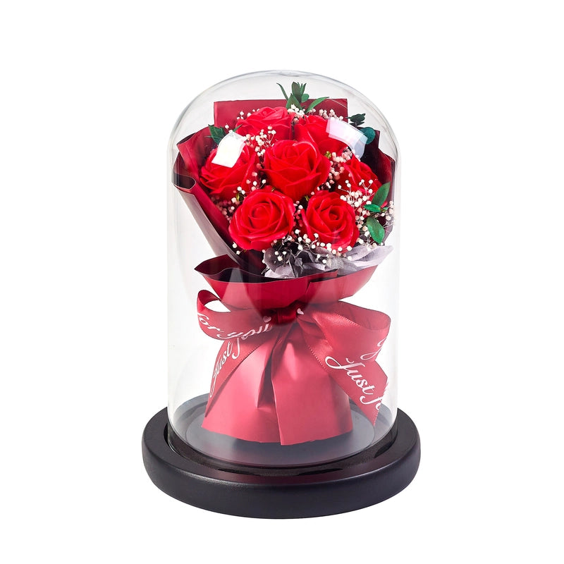 Christmas Valentine'S Day Pastoral Flower Glass Artificial Flowers