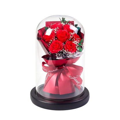 Christmas Valentine'S Day Pastoral Flower Glass Artificial Flowers
