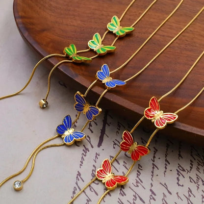 Sweet Minimalist Bow Knot Titanium Steel Plating Necklace