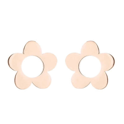 1 Pair Fashion Snowflake Plating 304 Stainless Steel 18K Gold Plated Ear Studs