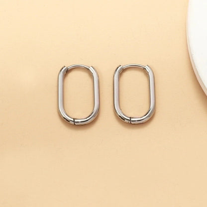 Minimalist Geometric Stainless Steel Earrings 1 Pair