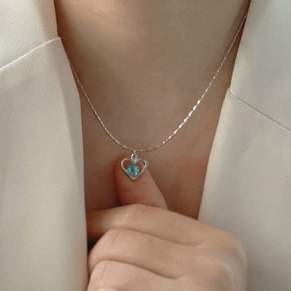 Minimalist Heart Shape Copper Plating Pendant Necklace