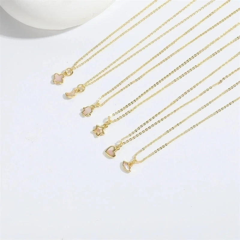 Copper 14K Gold Plated Palm Pendant Necklace