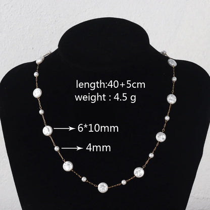 Moderate Luxury Irregular Heart Circle Copper Pearl Inlay Stud Earrings