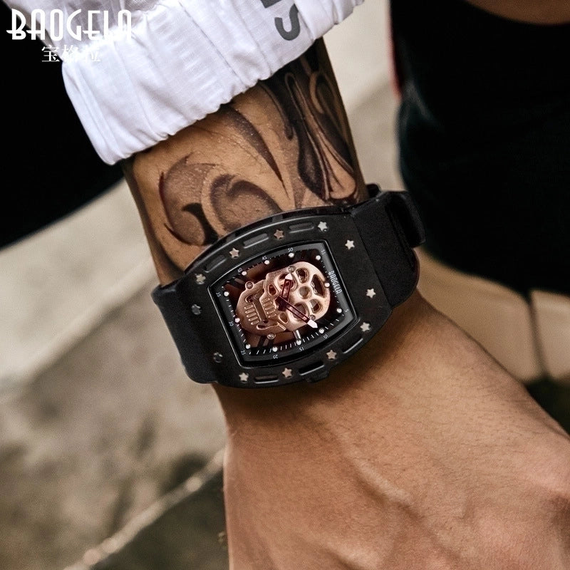 Fashion Skull Buckle Quartz Men's Watches