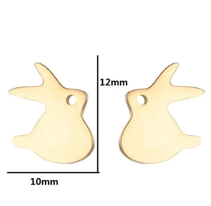 1 Pair Halloween Fashion Rabbit Bat Plating 304 Stainless Steel 18K Gold Plated Ear Studs