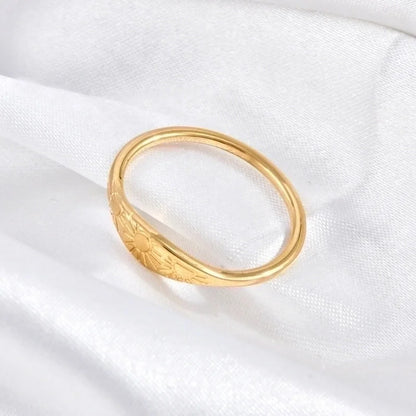 Elegant Sun Stainless Steel 18K Gold Plated Plating Rings