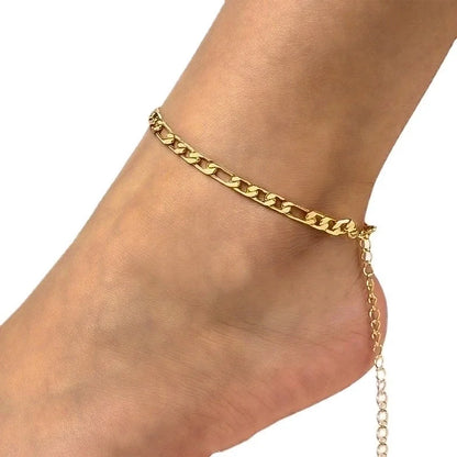 Minimalist Solid Color Stainless Steel Plating Bracelets Anklet Necklace