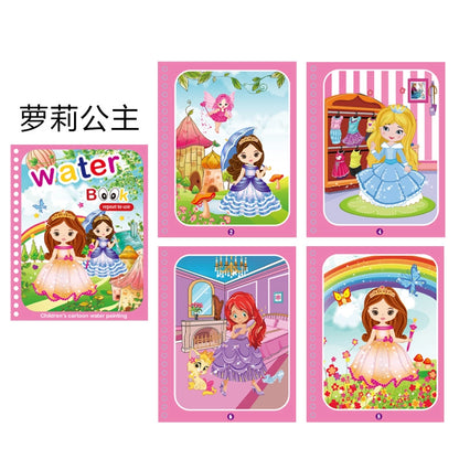 Children's Magic Water Painting Book Repeated Graffiti Educational Painting Book Scene Early Education Cognitive Matching Quiet Book