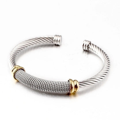 Fashion C Shape Stainless Steel Plating Bangle