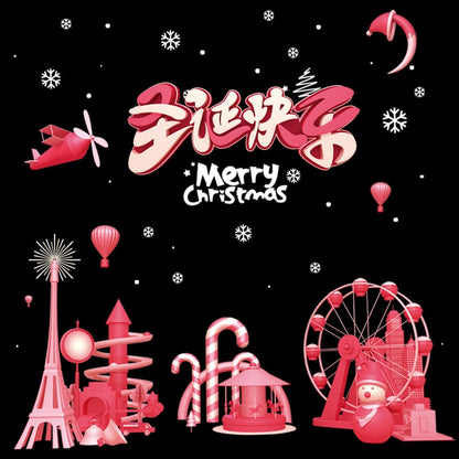 Christmas Cartoon Style Christmas Socks Snowman PVC Holiday Car Window Stickers