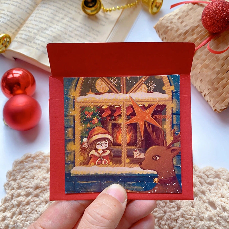 Christmas Christmas Tree Elk Christmas Festival Card