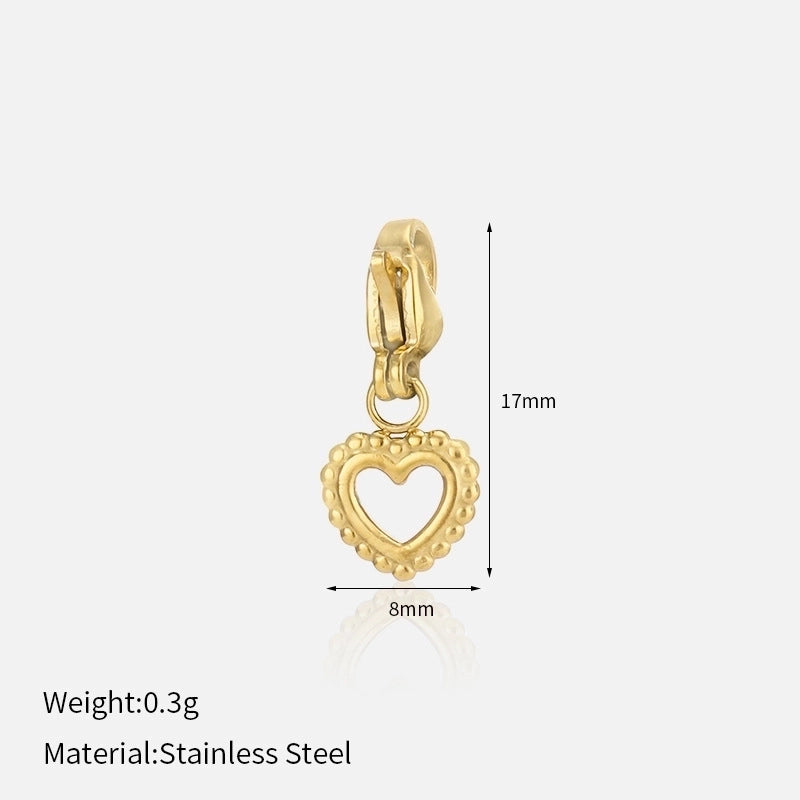 Casual Minimalist Heart Shape Flower 304 Stainless Steel Artificial Rhinestones Zircon 18K Gold Plated Polishing Inlay Bracelets Necklace