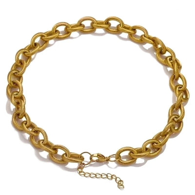 Punk Minimalist Geometric Stainless Steel Plating Bracelets Necklace