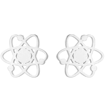 1 Pair Fashion Geometric Plating 304 Stainless Steel 18K Gold Plated Ear Studs