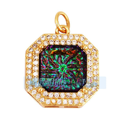 1 Piece Copper Geometric Heart Shape Snowflake Pendant Jewelry Accessories