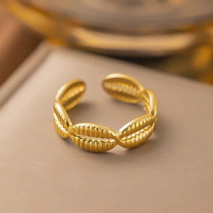 3 Pieces Minimalist Solid Color Titanium Steel Plating Rings