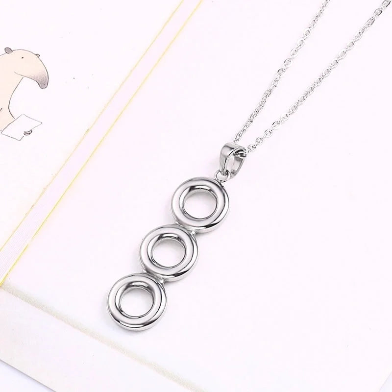 Minimalist Classic Style Circle 304 Stainless Steel 18K Gold Plated Plating Earrings Necklace