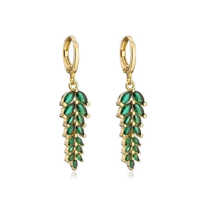 1 Pair Minimalist Leaf Copper Earrings